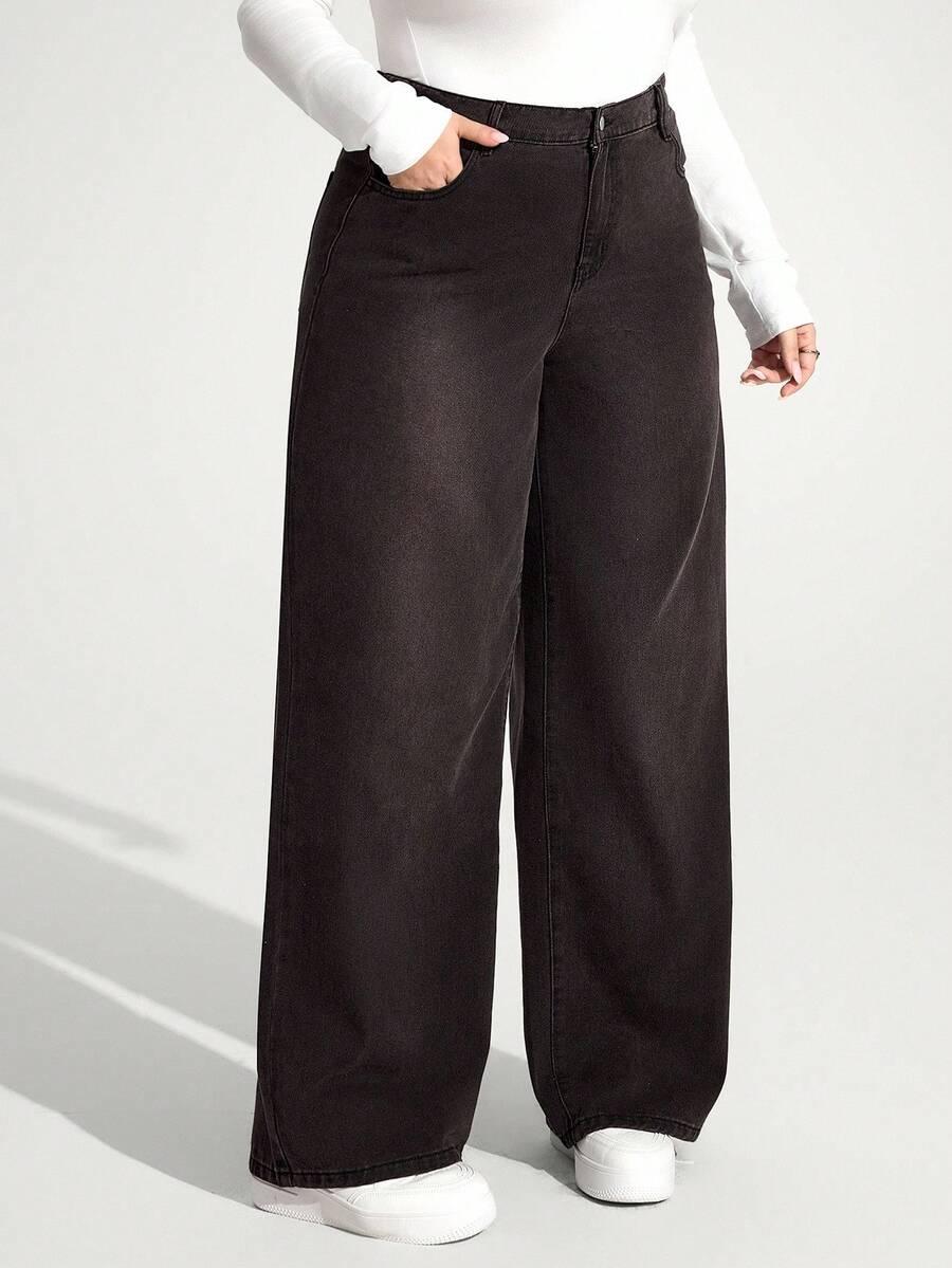 SZEROKIE SPODNIE JEANS