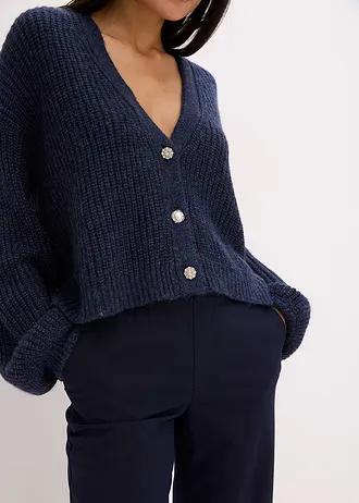 SWETER ROZPINANy Z POŁYSKUJĄCĄ NICIĄ