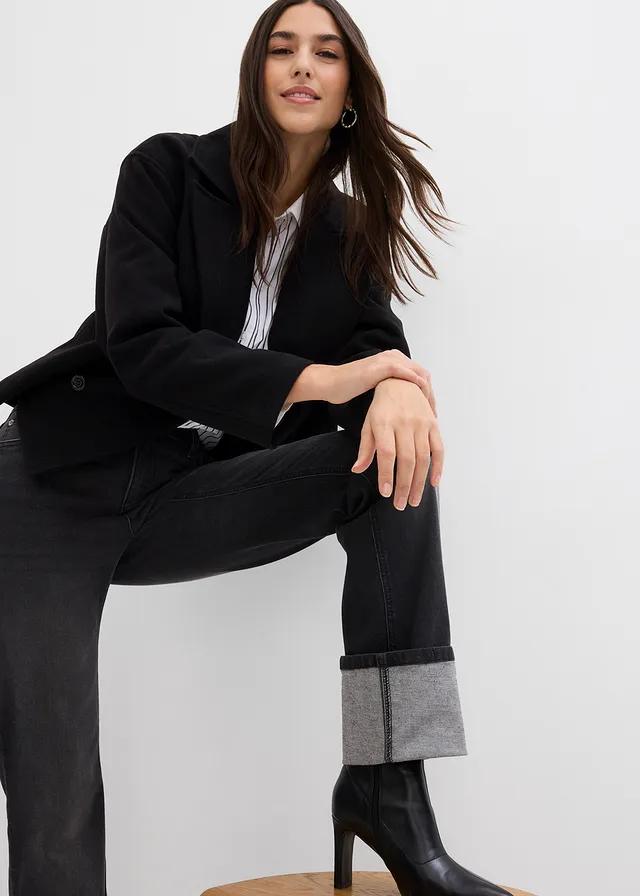CZARNE SPODNIE JEANS