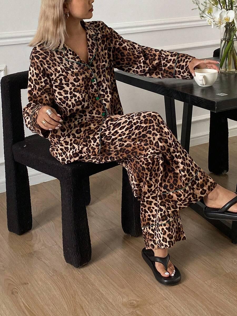 PIŻAMA BLUZKA SPODNIE ANIMAL PRINT