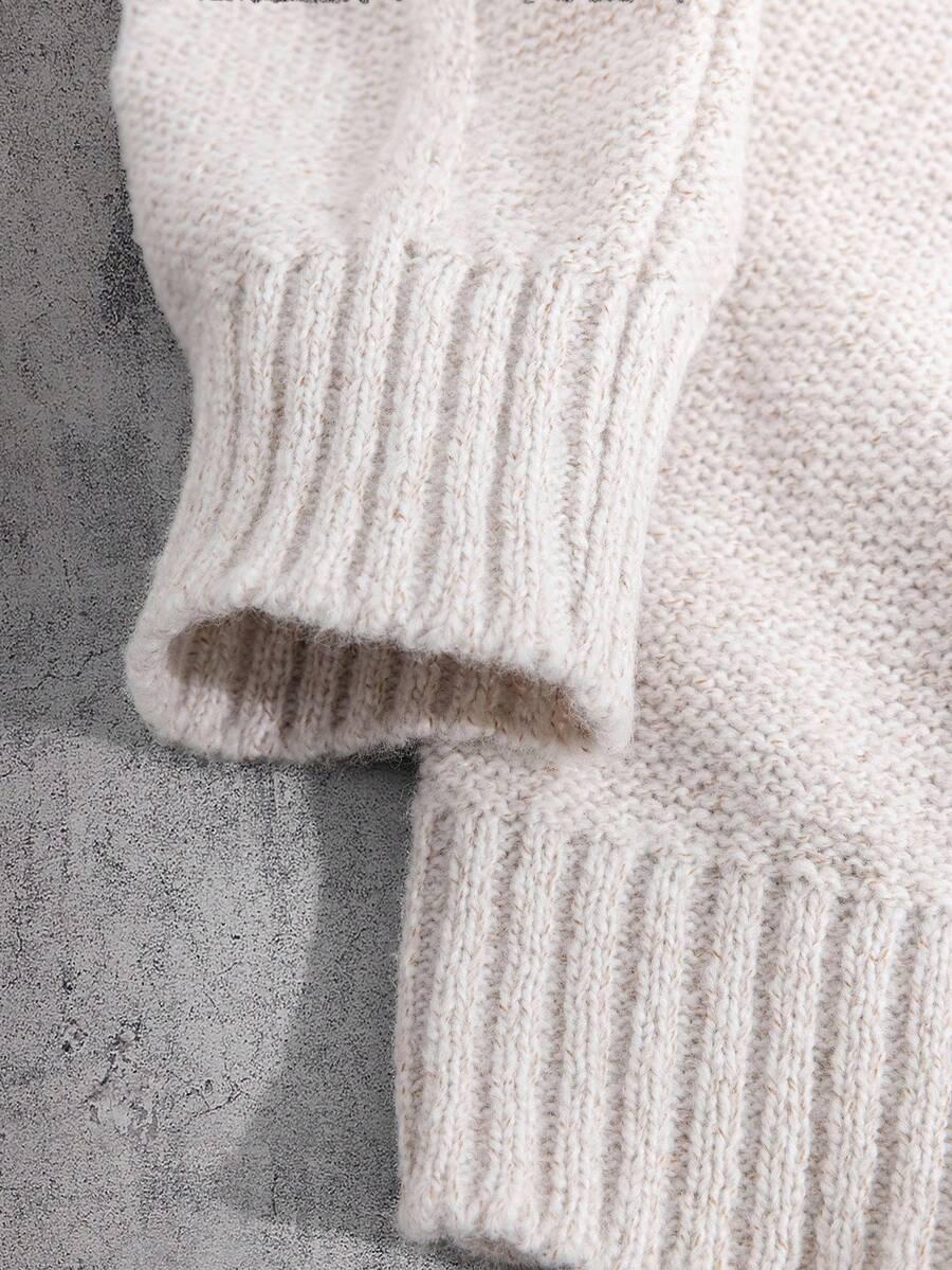 dzianinowy sweter długi rękaw 