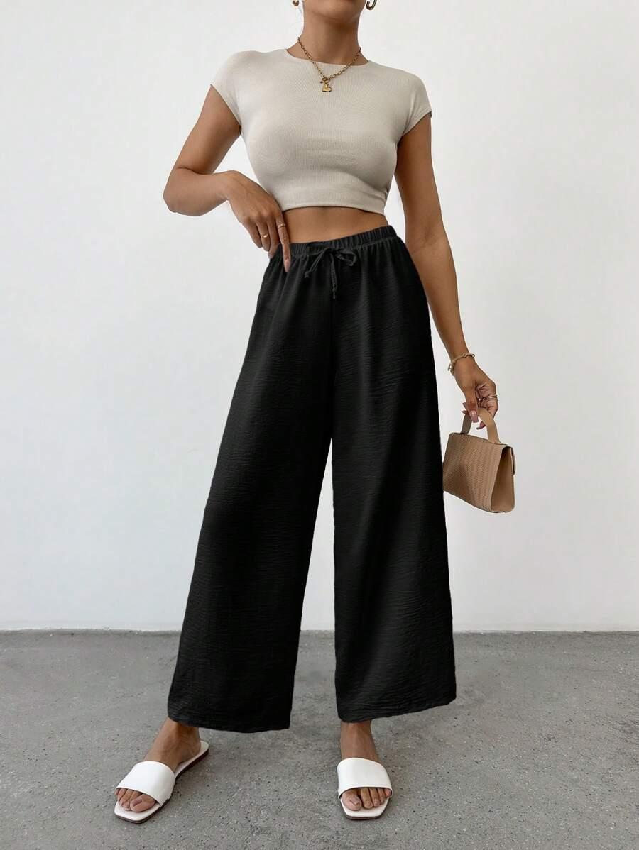 CZARNE SPODNIE CASUAL
