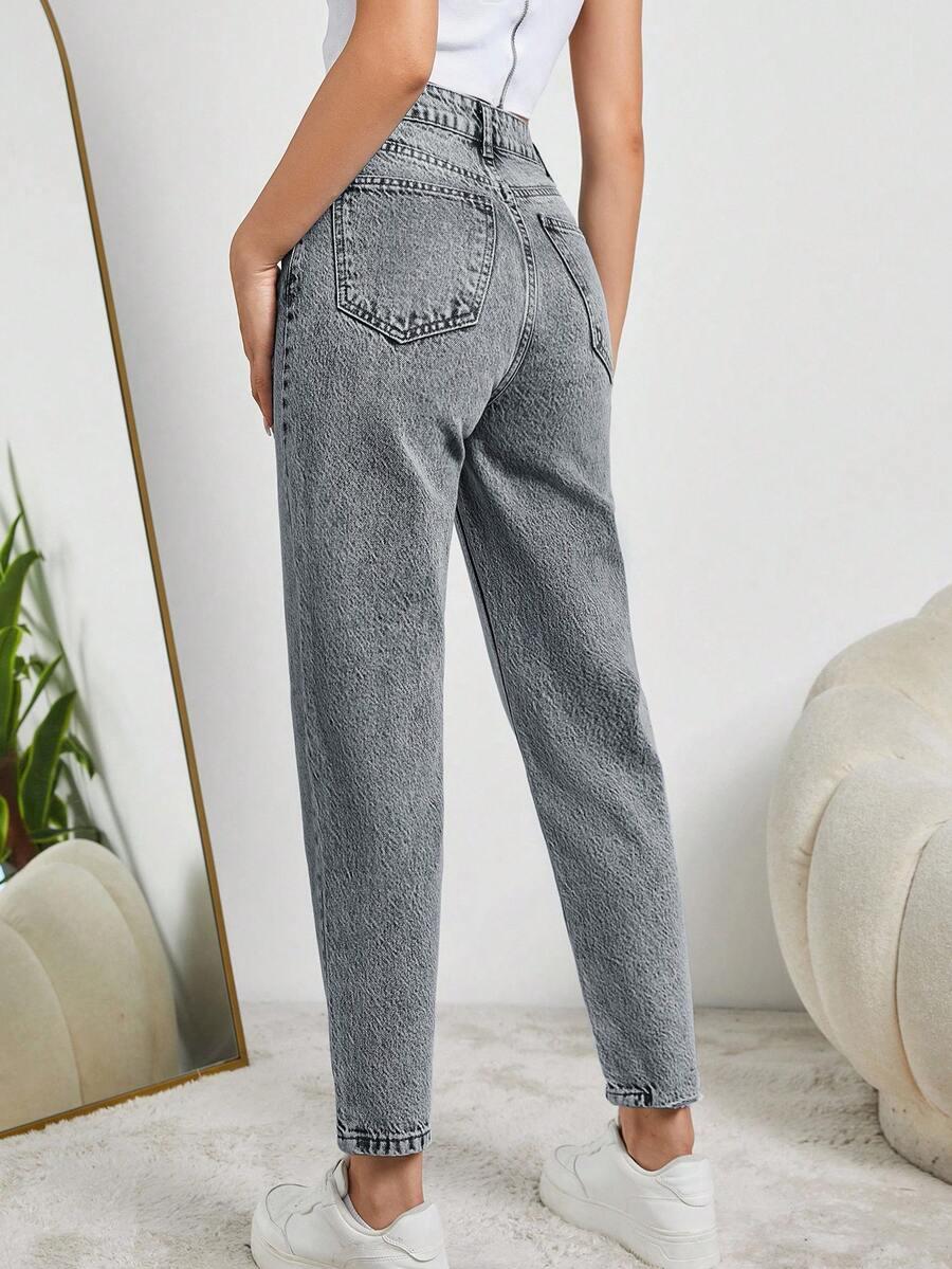 szare spodnie jeans 