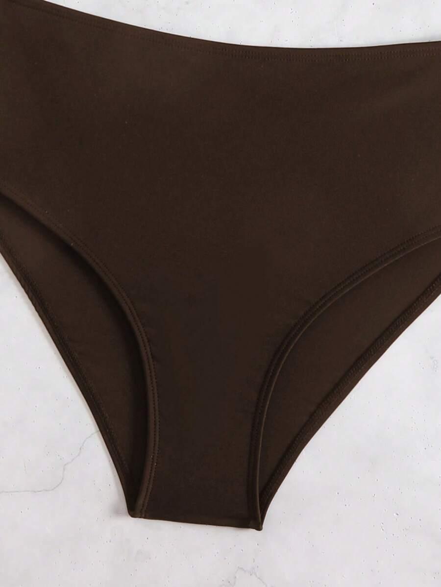 brązowy gładki dół od bikini