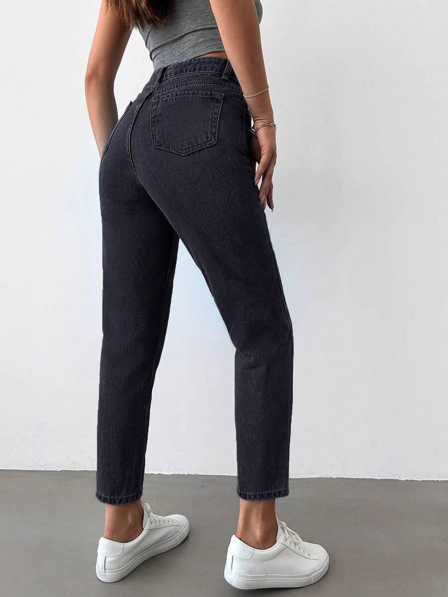 CZARNE SPODNIE JEANS