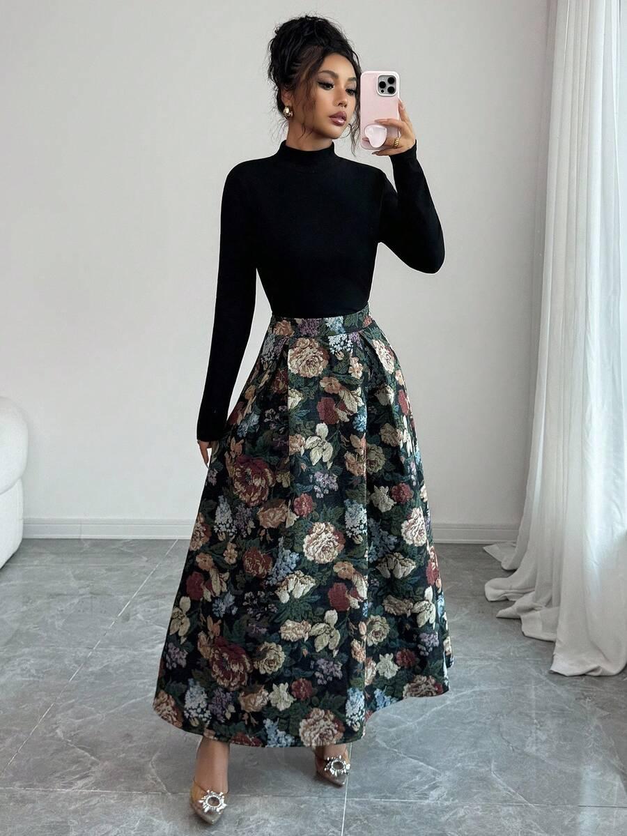 SPÓDNICA MAXI ROZKLOSZOWANA