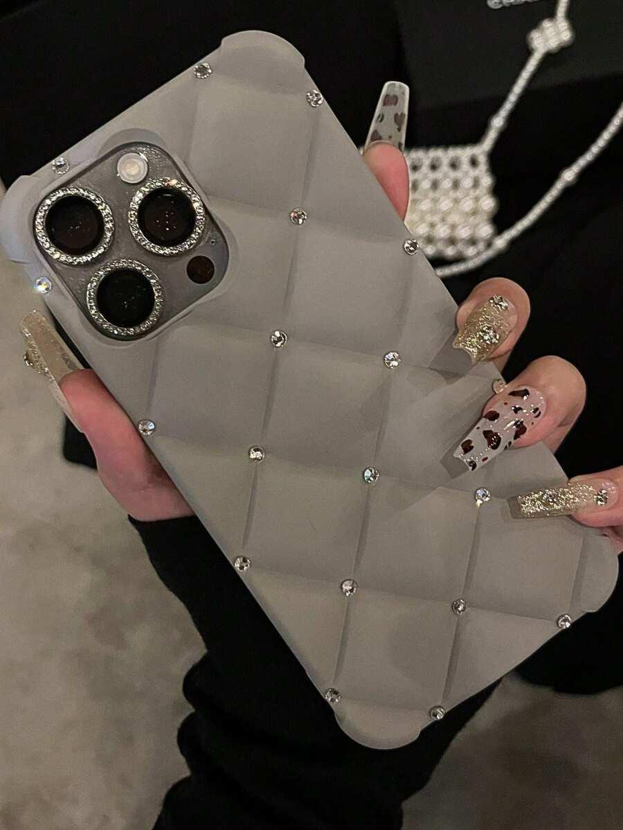 pikowane etui na telefon połysk iphone 16 pro max