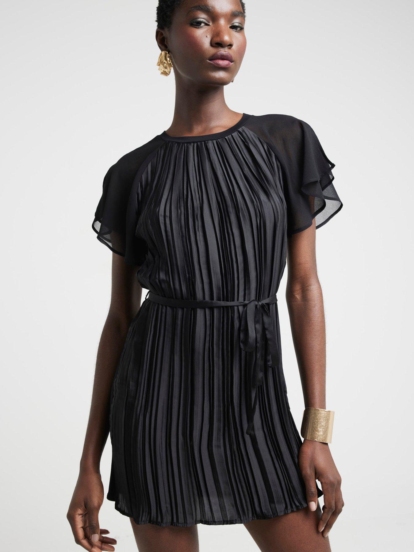 RIVER ISLAND SUKIENKA PLISOWANA SZYFON 