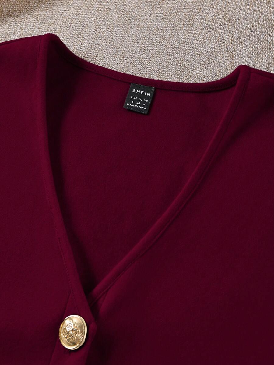 BORDOWA KAMIZELKA V NECK