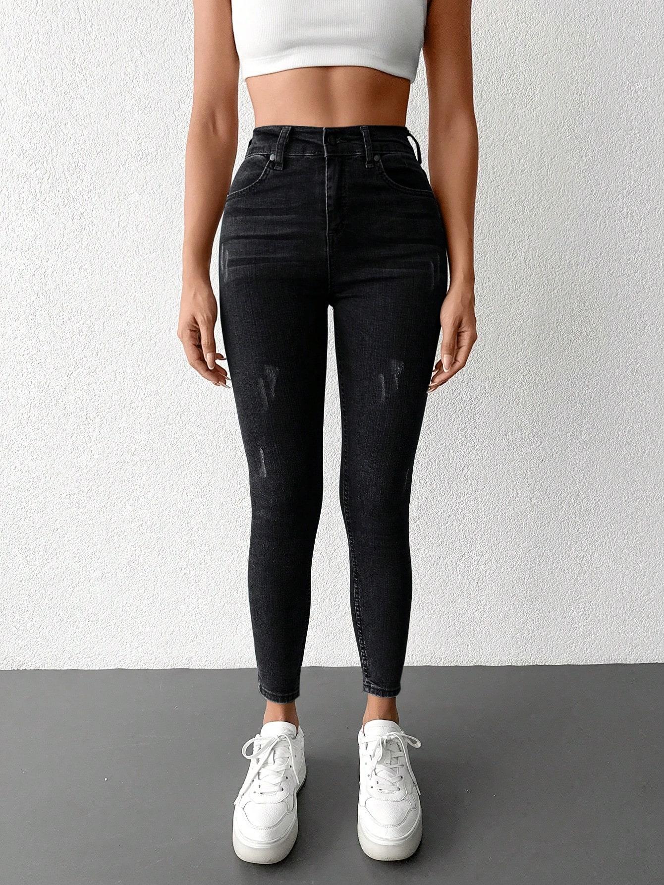 SPODNIE RURKI RIPPED JEANS