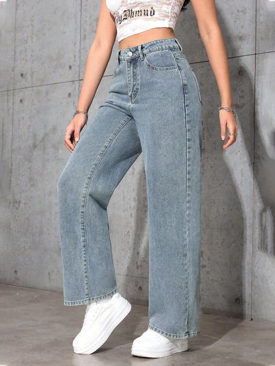 SPODNIE JEANS PROSTA NOGAWKA