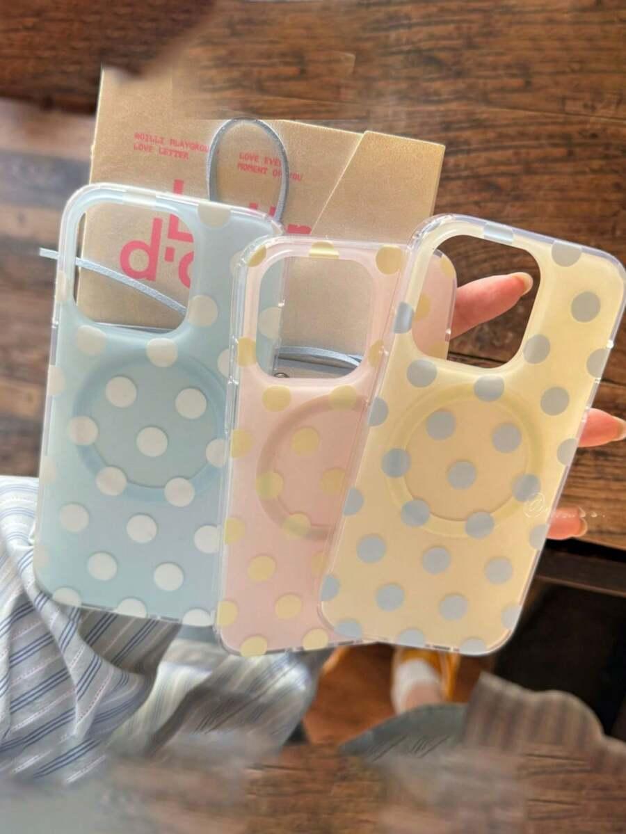 różowe etui groszki iPhone