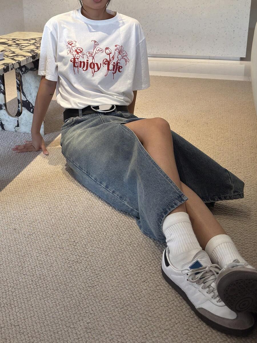 NIEBIESKA SPÓDNICA JEANS