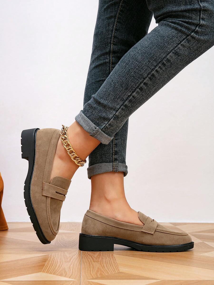 brązowe mokasyny casual