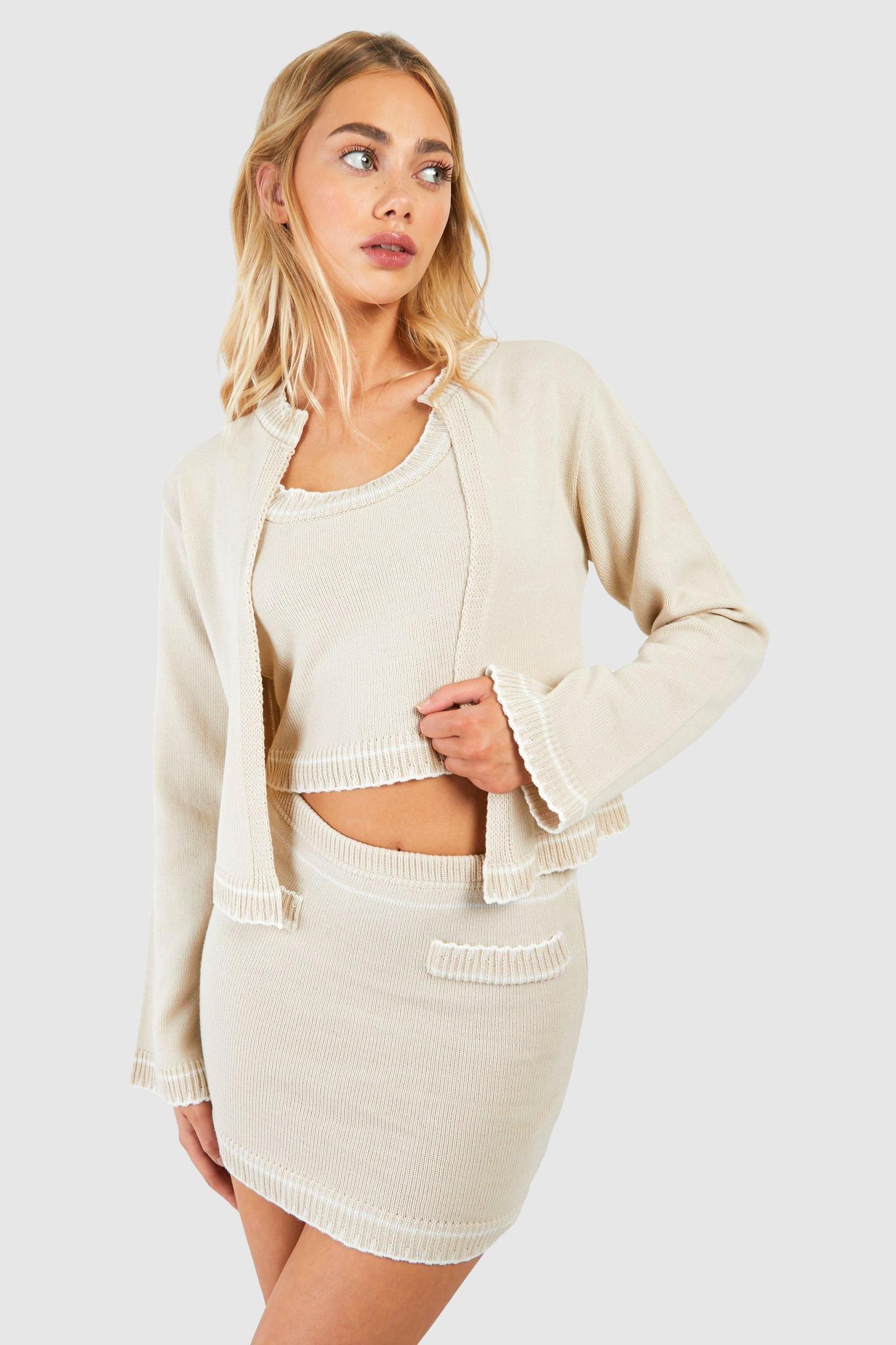 KOMPLET TOP SWETER SPÓDNICA