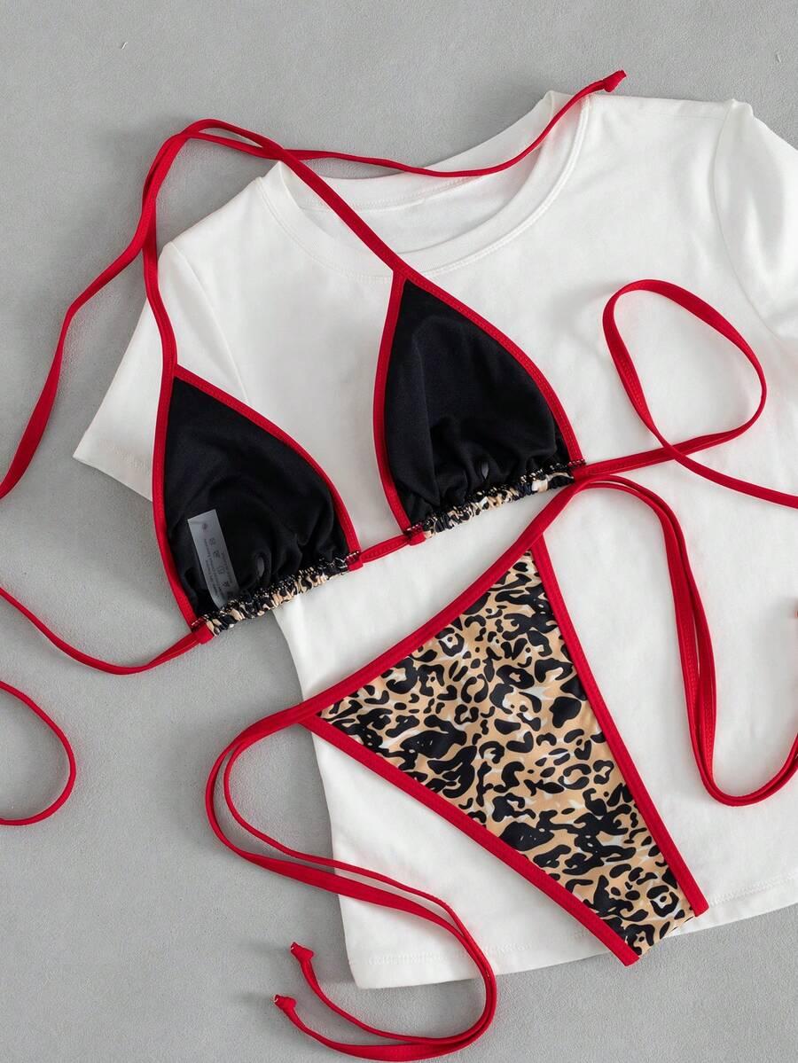DWUCZĘŚCIOWY STRÓJ KĄPIELOWY ANIMAL print
