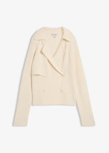 SWETER ROZPINANY Z KOŁNIERZEM