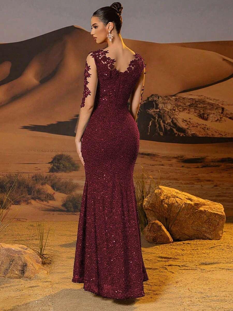 CZERWONA MAXI SUKIENKA