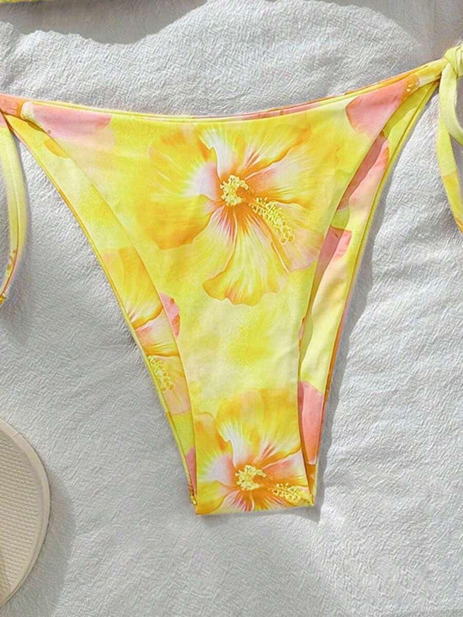 bikini komplet wzór kwiaty