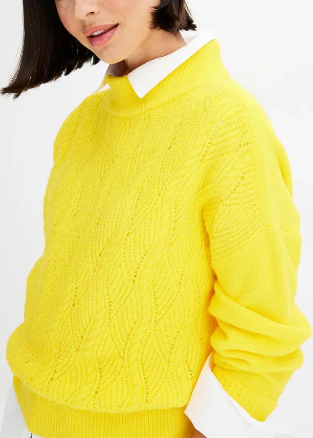 ŻÓŁTY SWETER OVERSIZE