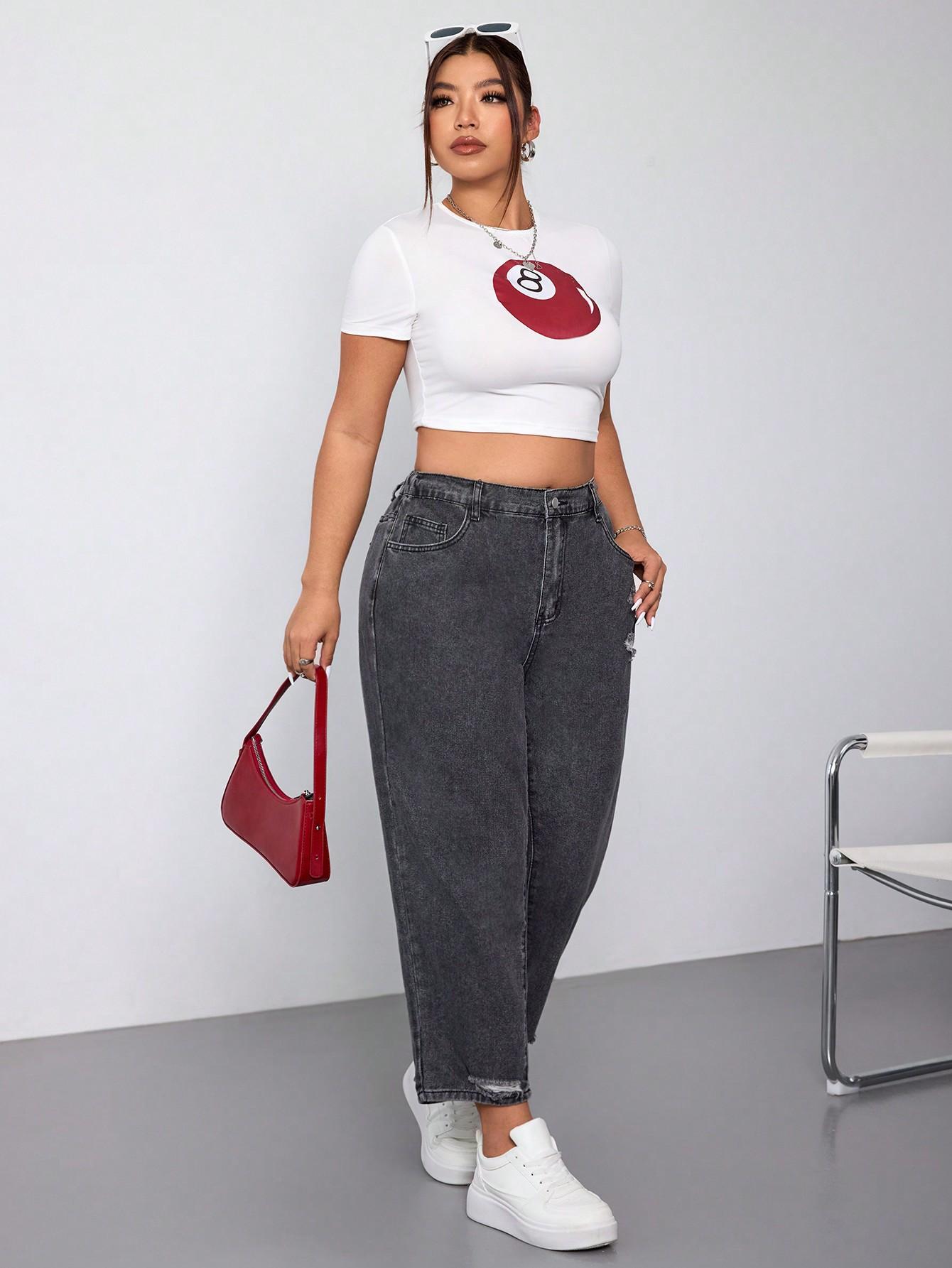 SZARE SPODNIE JEANS