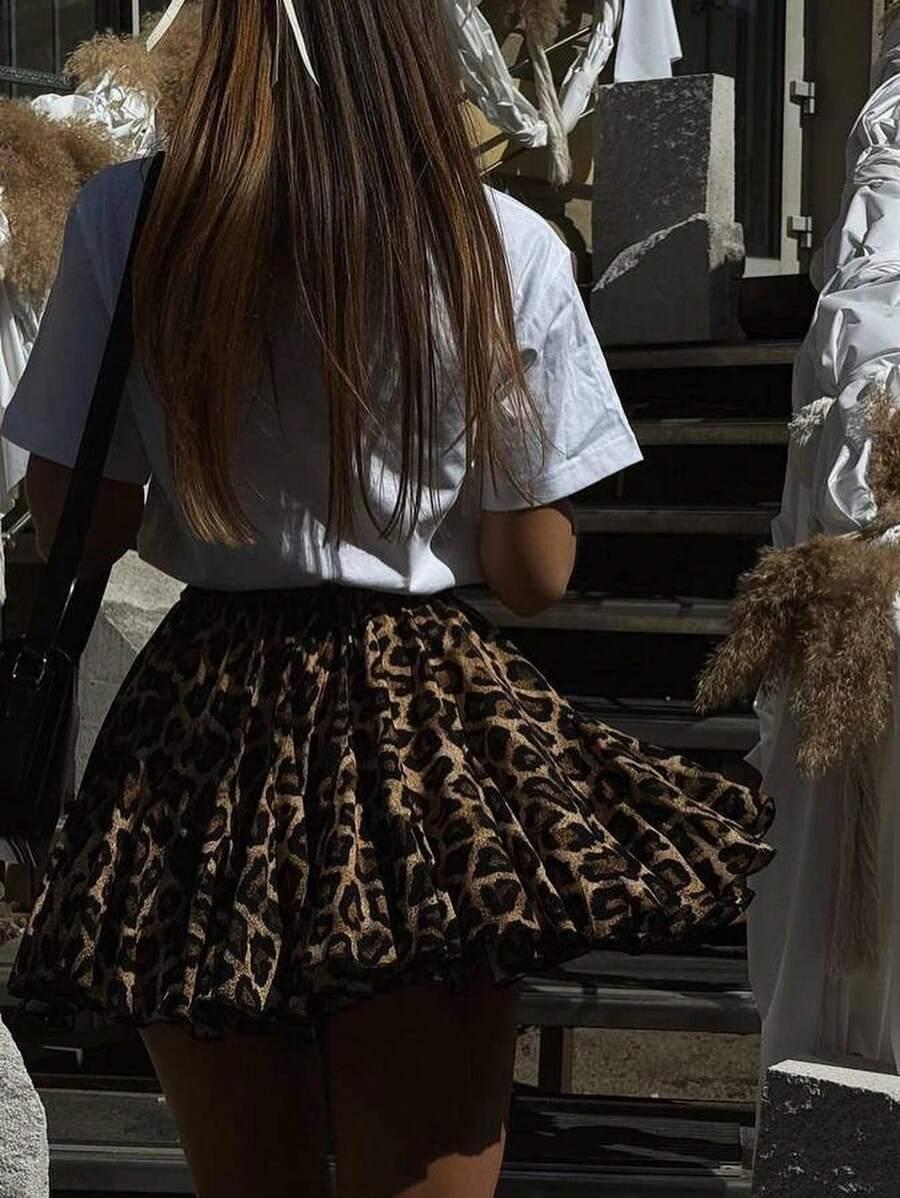 mini spódnica animal print