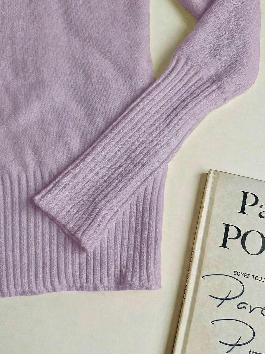 FIOLETOWY SWETER GOLF 