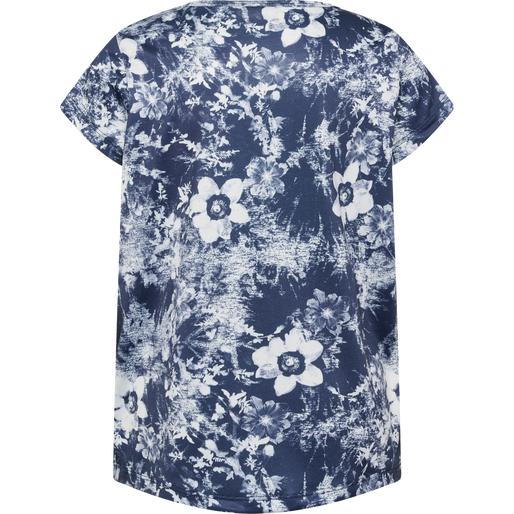 niebieski t-shirt nanna kwiaty logo