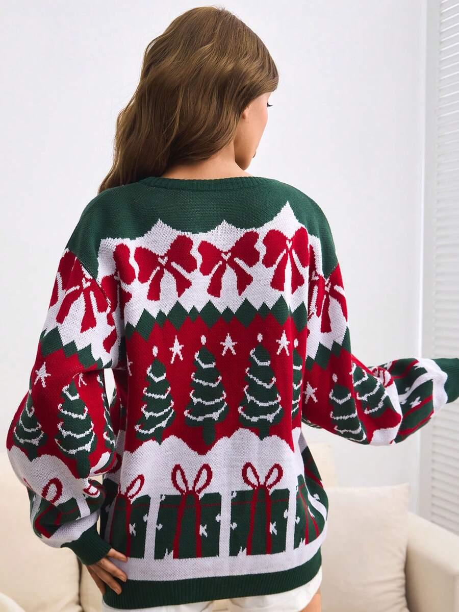 świąteczny sweter długi rękaw