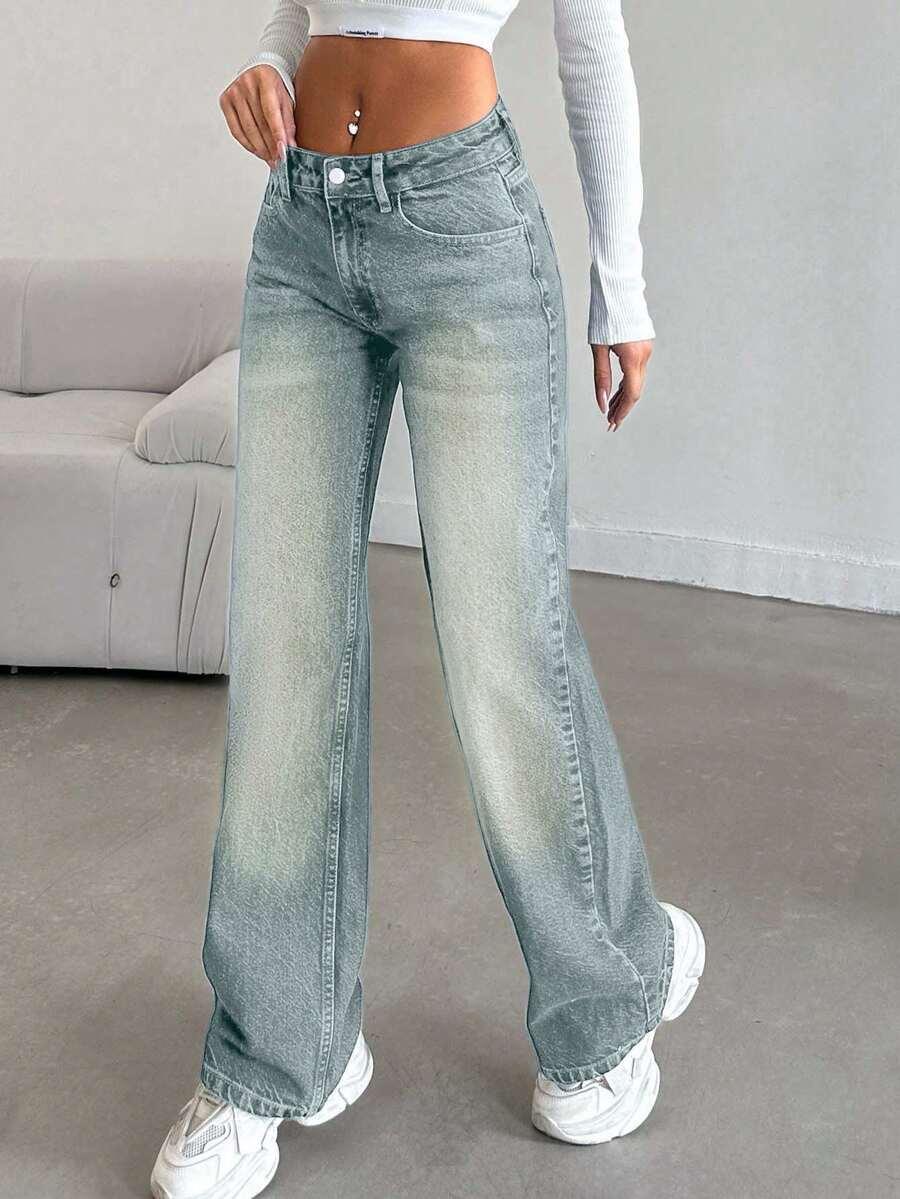 spodnie jeans wysoki stan