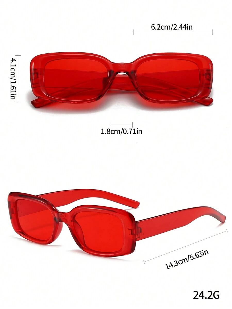 czerwone okulary casual