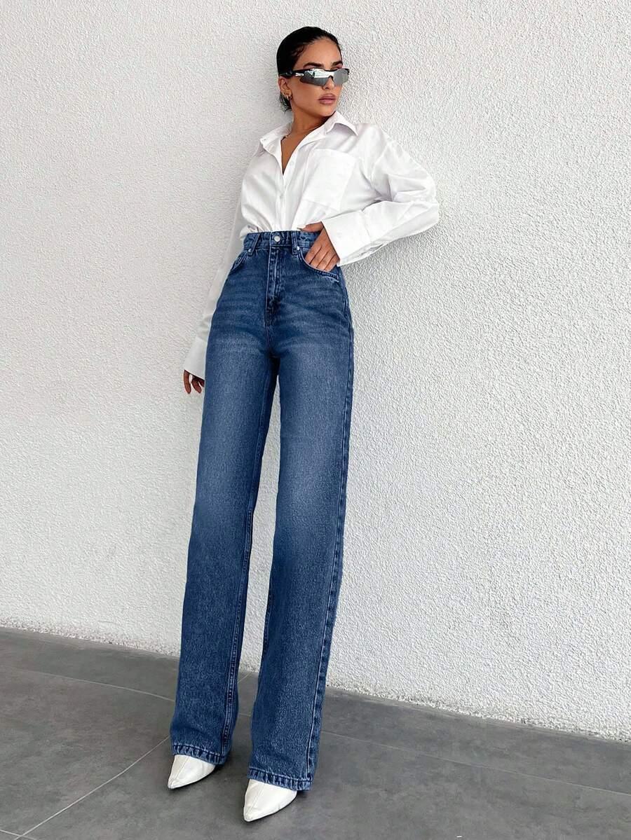 NIEBIESKIE SPODNIE JEANS