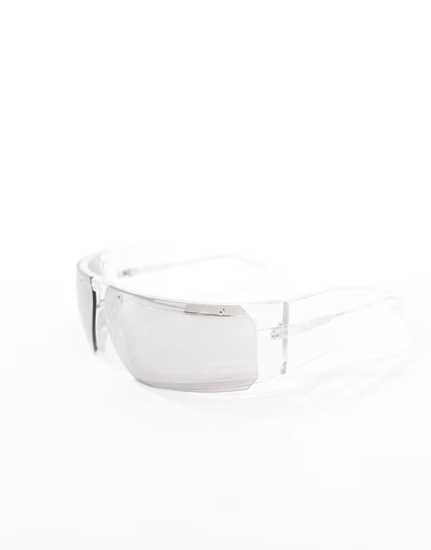 SREBRNE OKULARY PRZECIWSŁONECZNE 