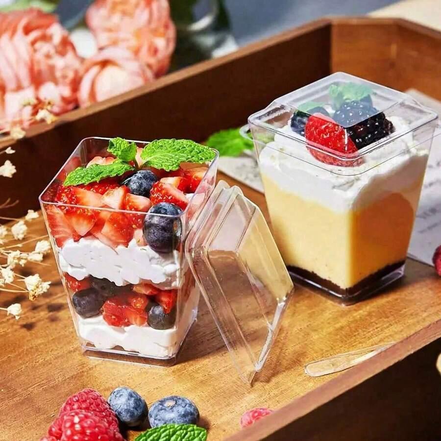 plastikowe kubeczki na deser 25szt