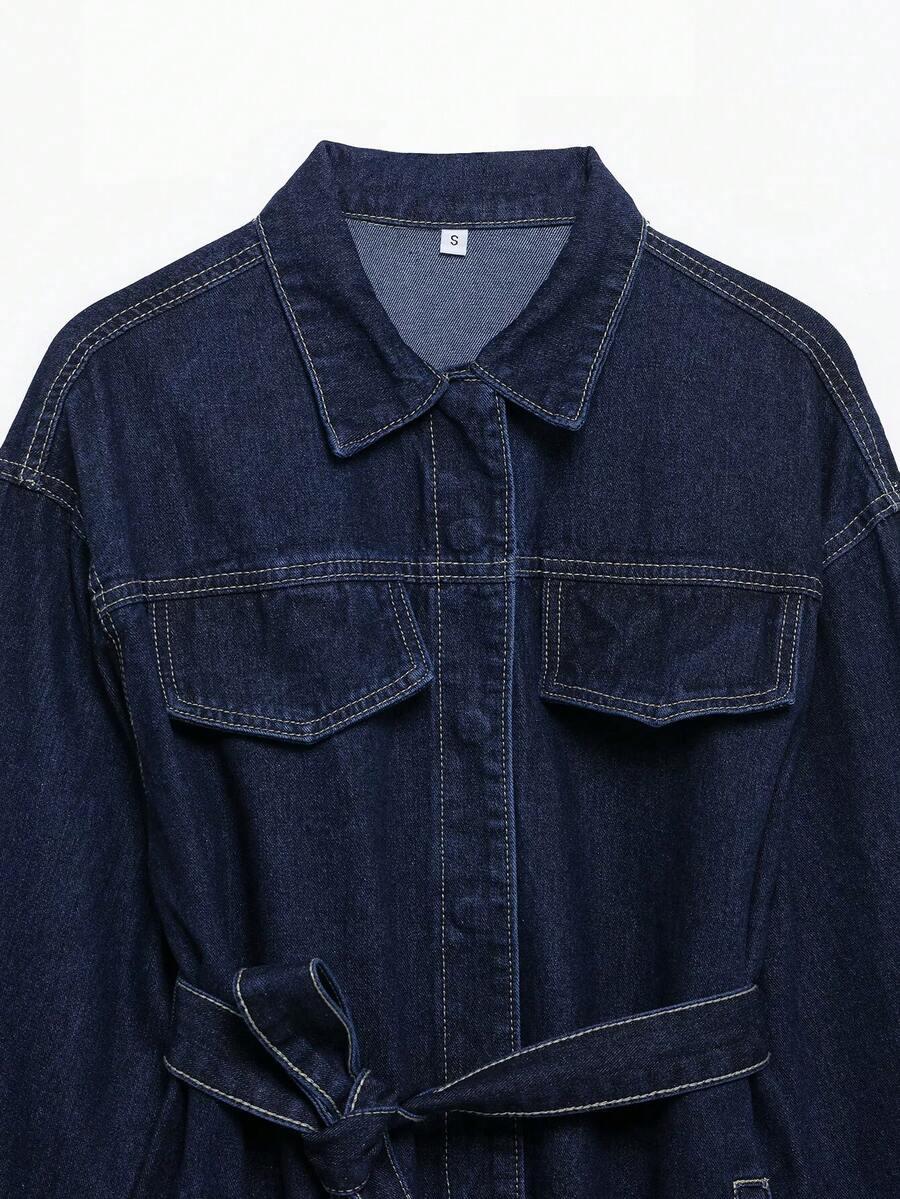 GRANATOWA KURTKA JEANS 