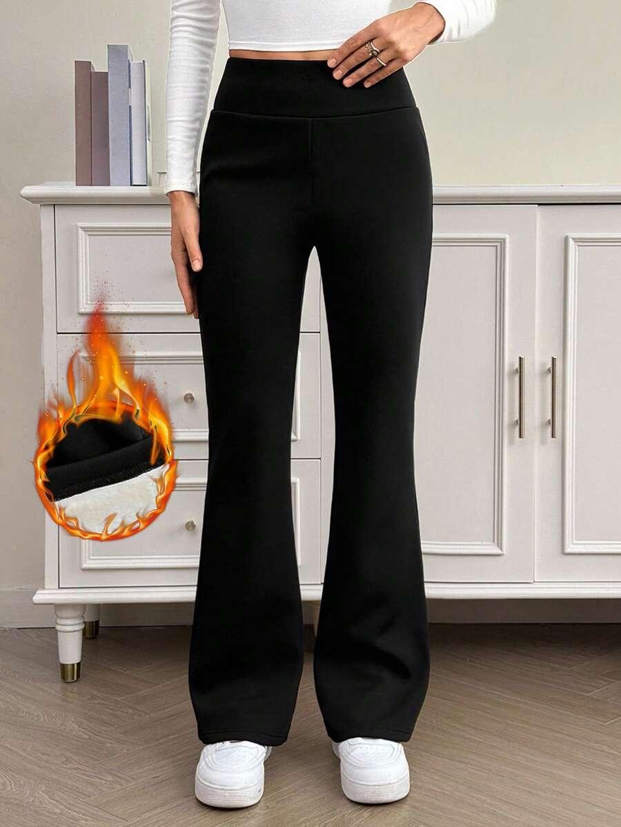 czarne legginsy dzwony