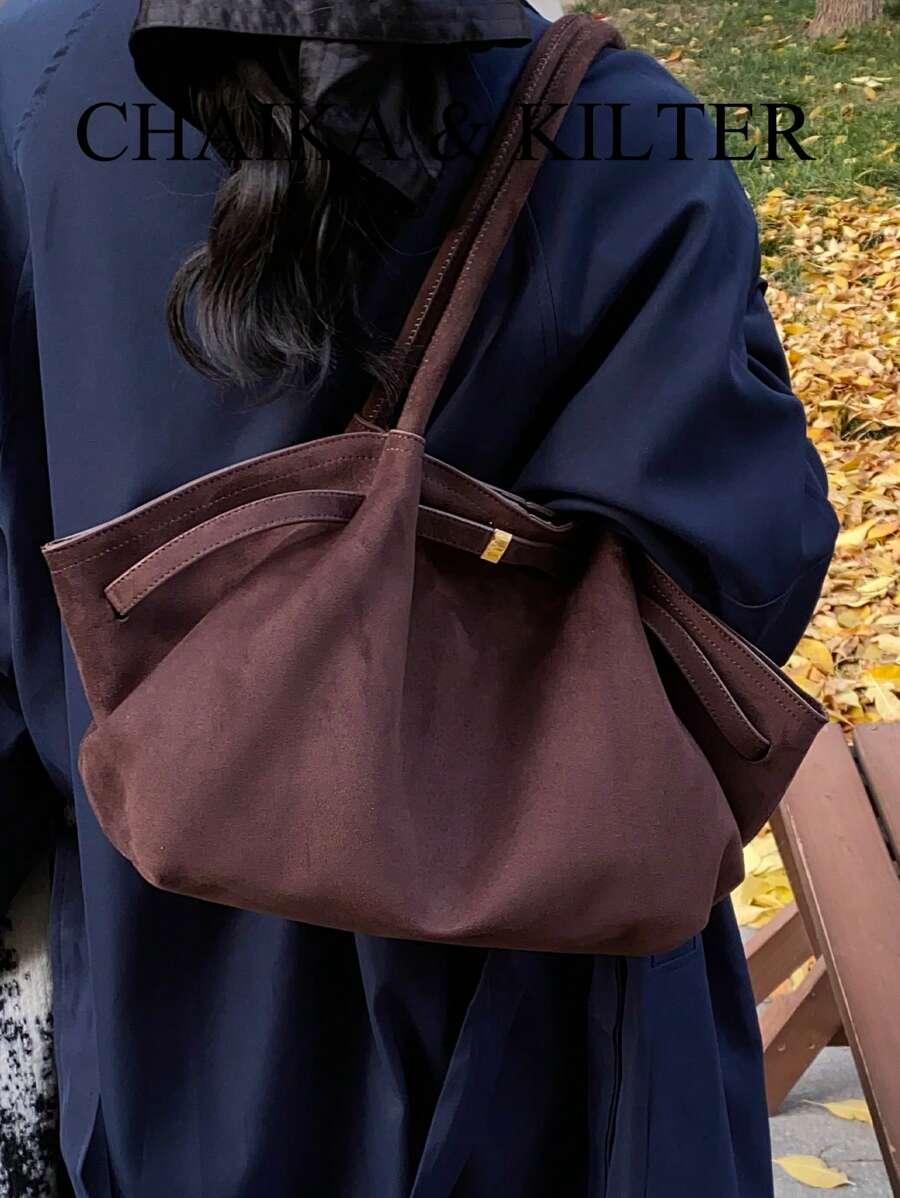 brązowa  TOREBKA SHOPPER