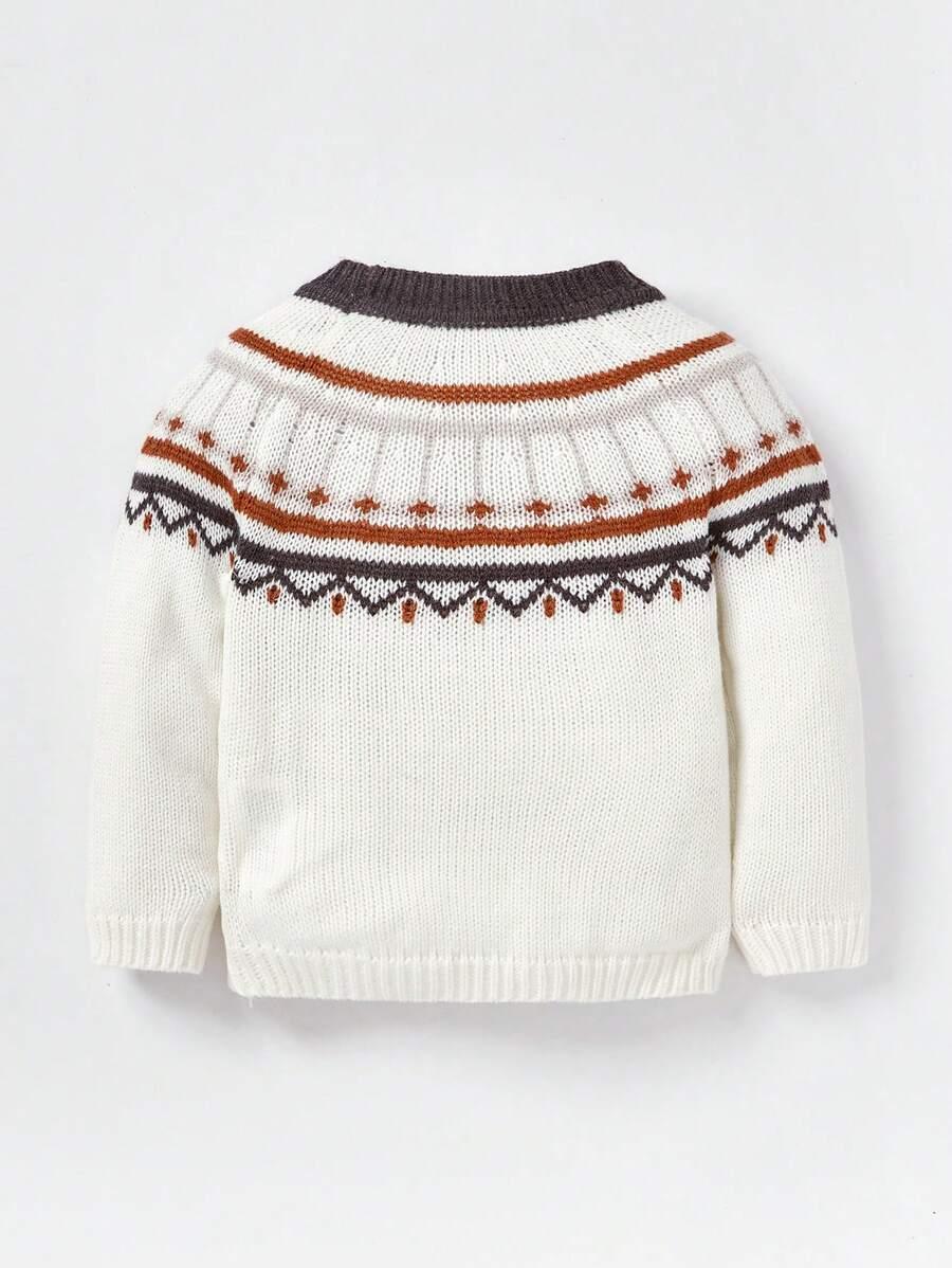 SWETER NIEMOWLĘCY Z WZOREM