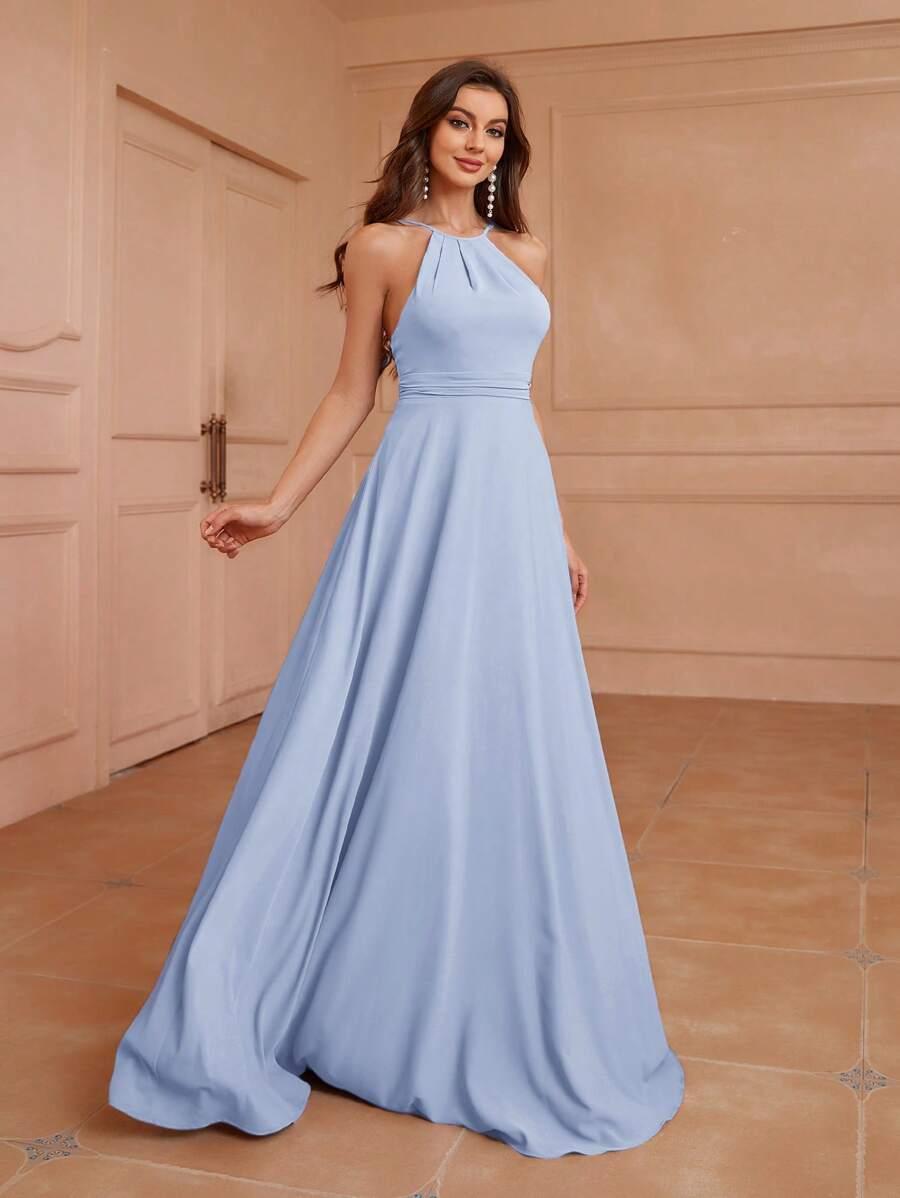 NIEBIESKA MAXI SUKIENKA 
