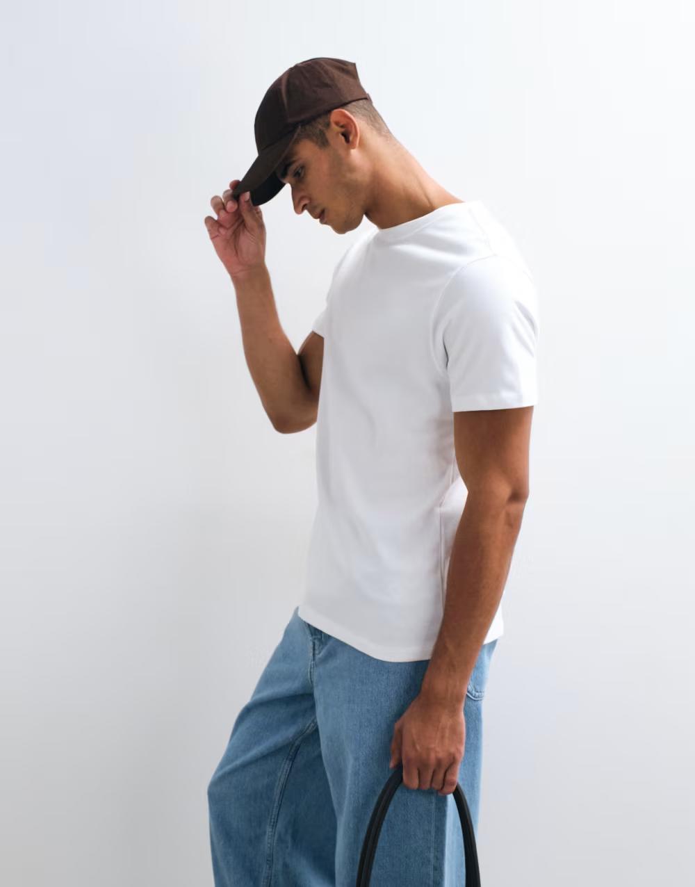 BIAŁY GŁADKI T-SHIRT