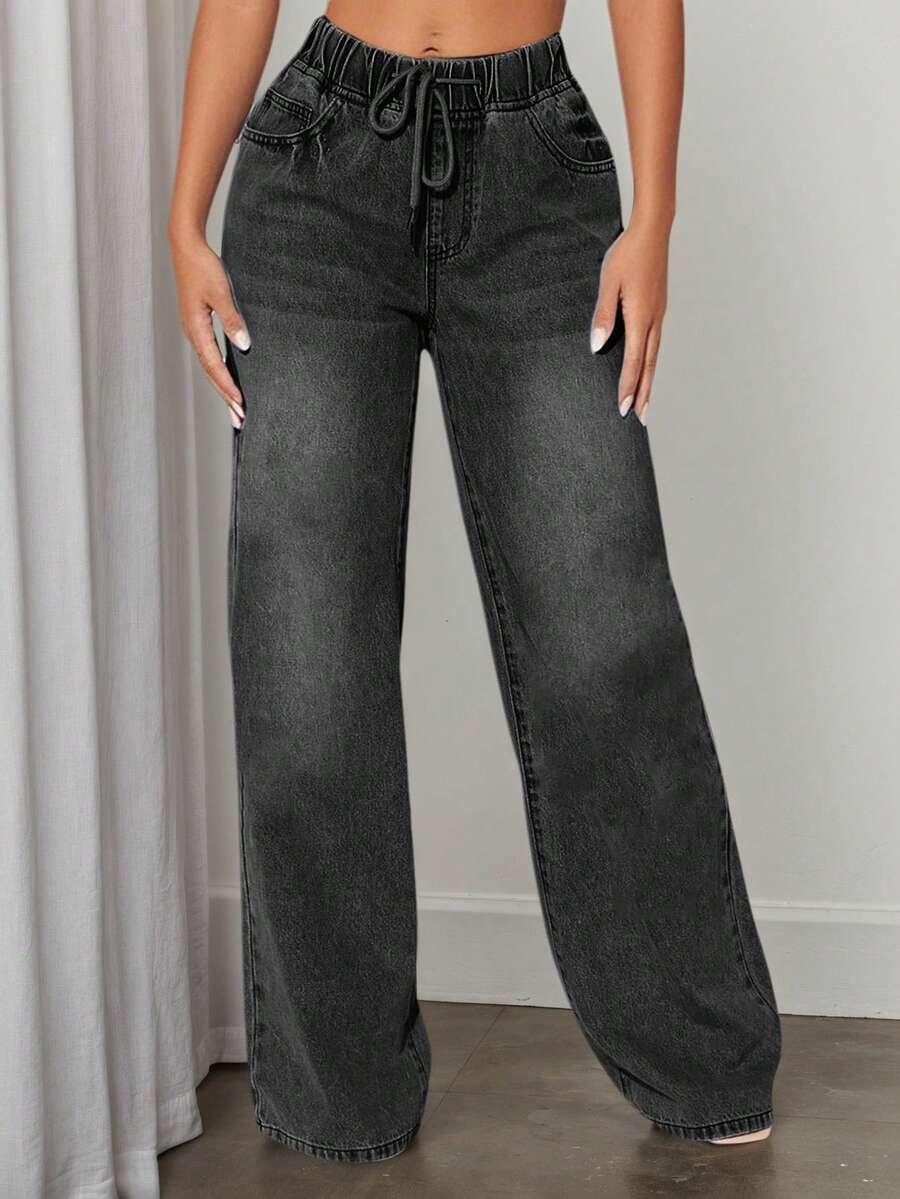 czarne spodnie jeans 