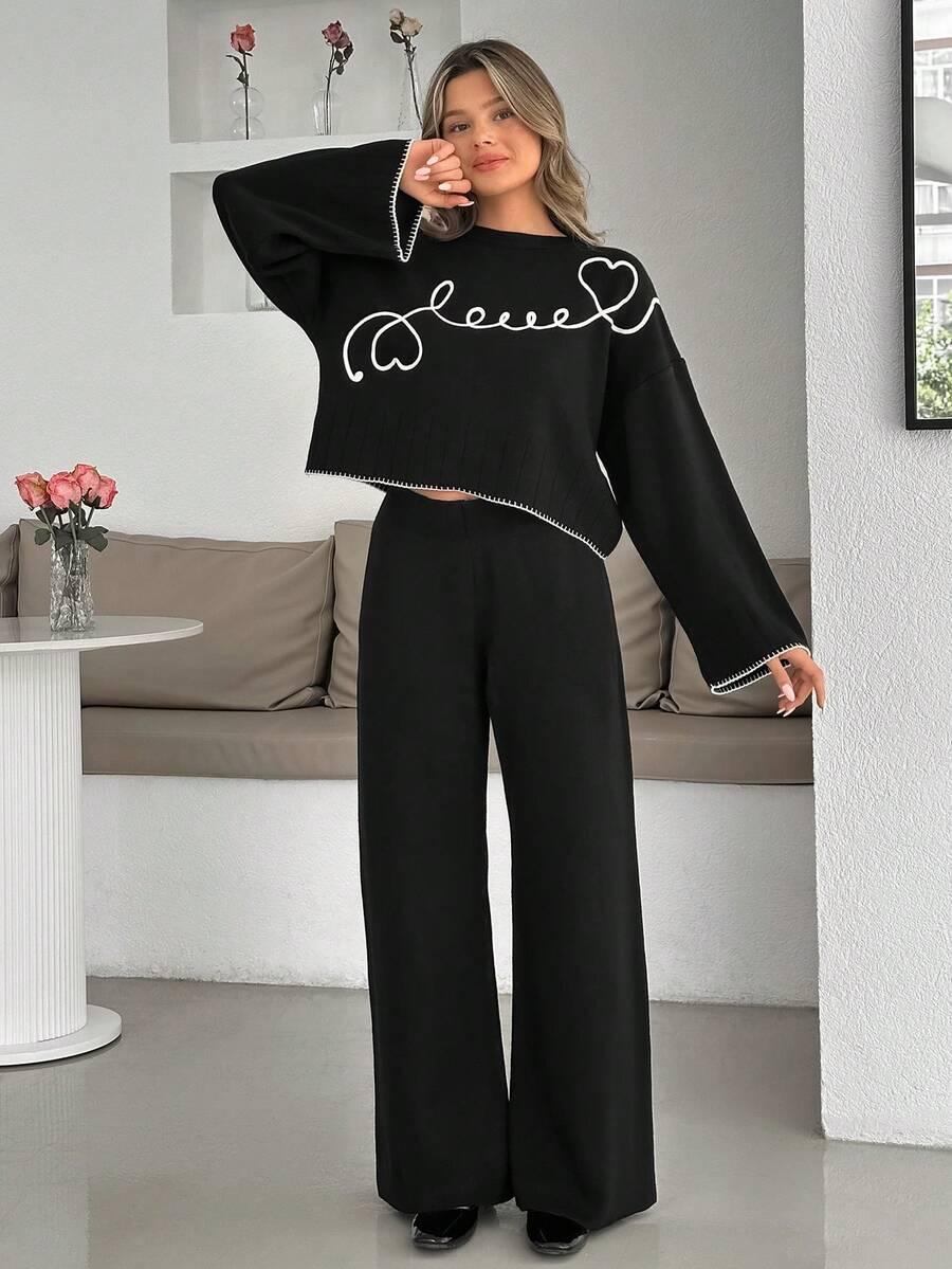 sweter spodnie komplet