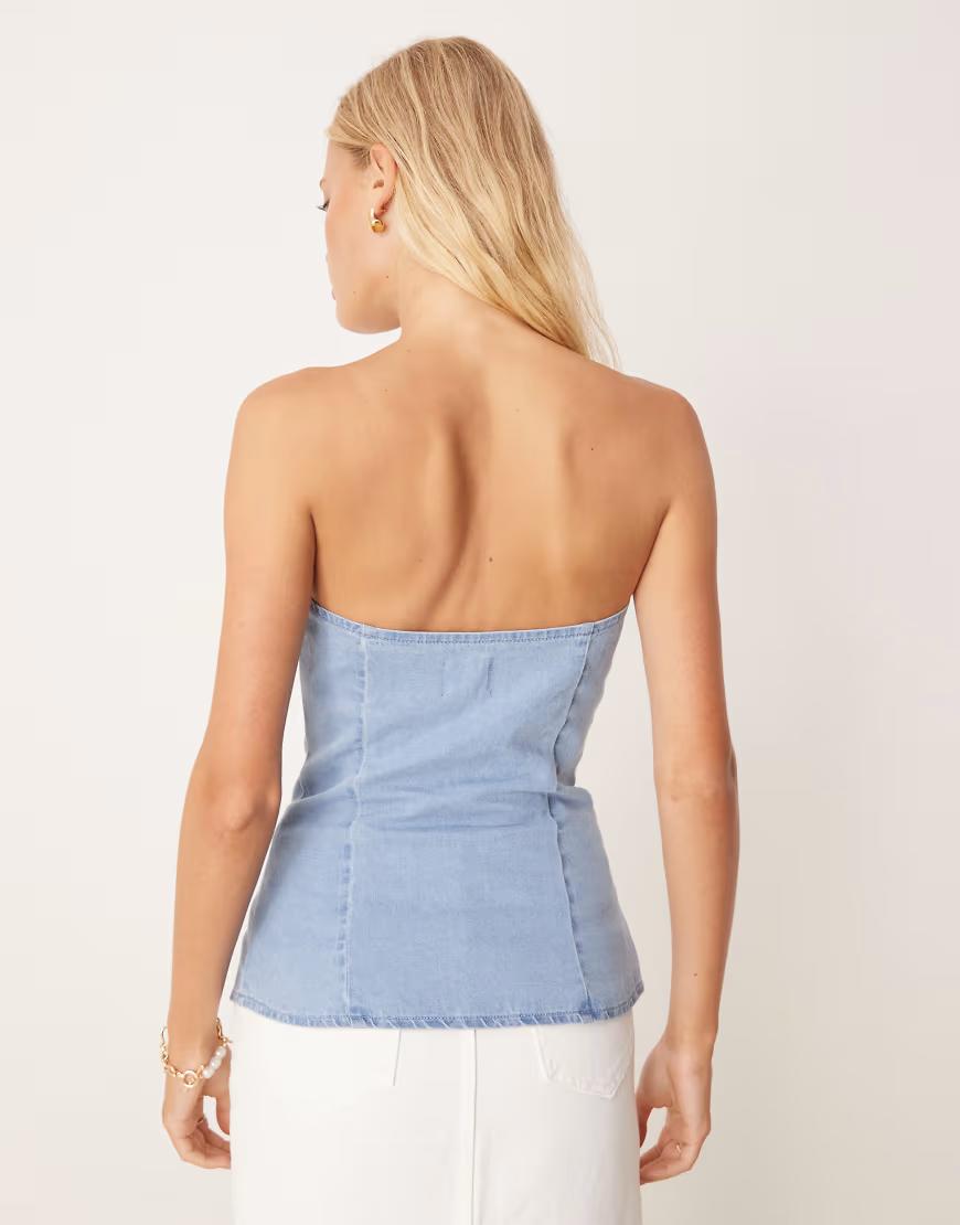 NIEBIESKI TOP JEANS 