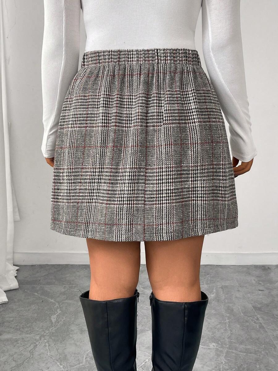 SZARA SPÓDNICA MINI