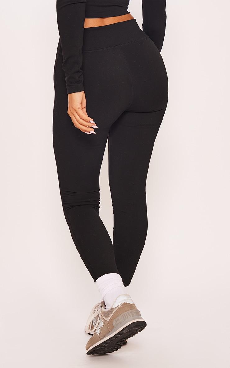 czarne klasyczne legginsy basic