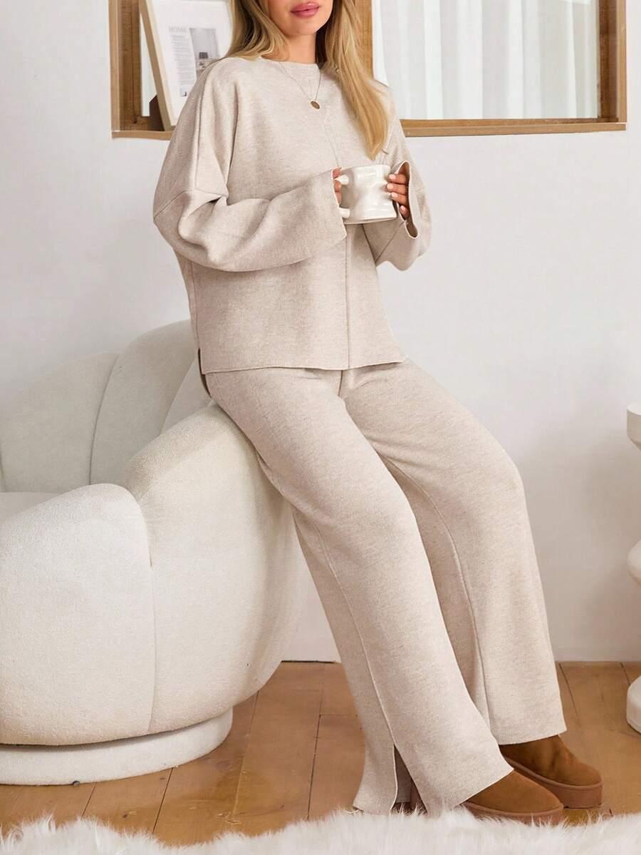 SWETER SPODNIE KOMPLET