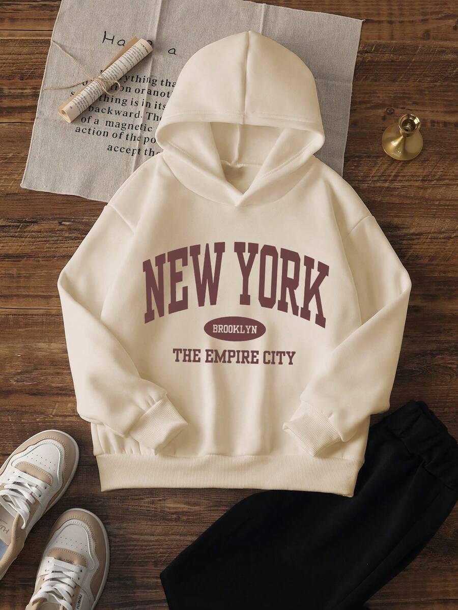 ŻÓŁTA BLUZA NAPIS NEW YORK