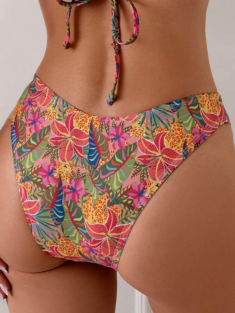 DÓŁ OD BIKINI wzór tropikalny
