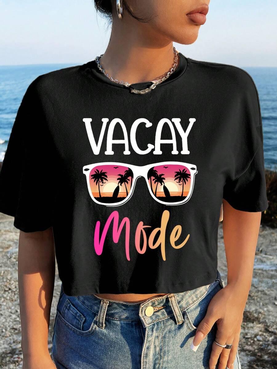 czarny t-shirt print