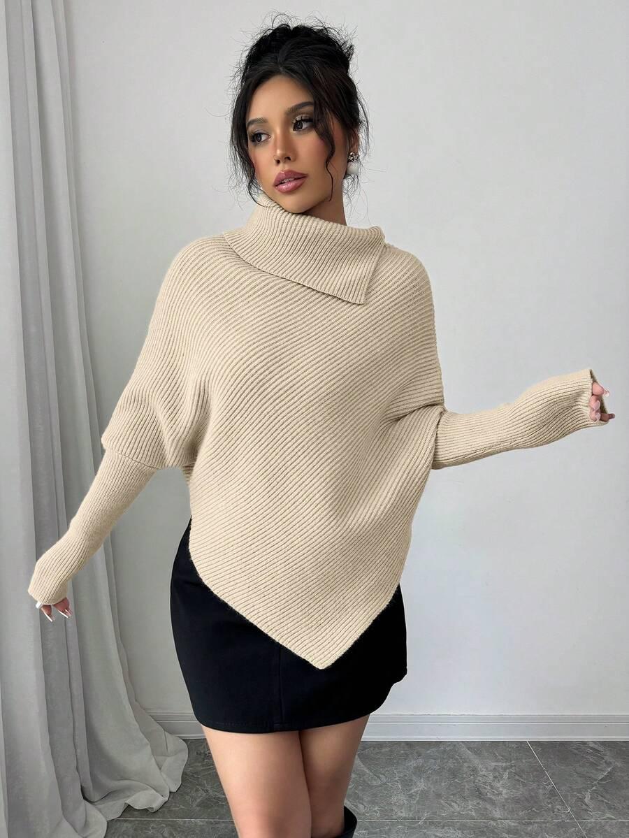 beżowy sweter golf
